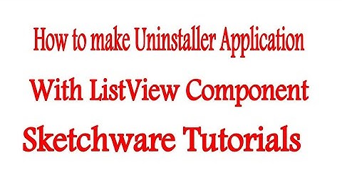 How to make an Unistaller Application|Sketchware Tutorials