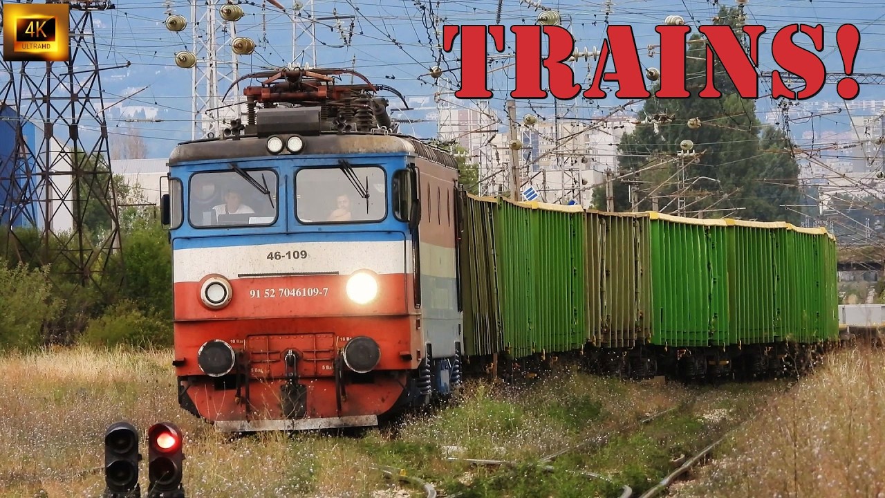 Freight & Passenger Trains at Iliyantsi Railway Station in Bulgaria! | 🚊TRAINS IN BULGARIA #44 [4K]