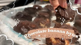 Making chocolate banana byte’s for my toddler | Toddler food ideas