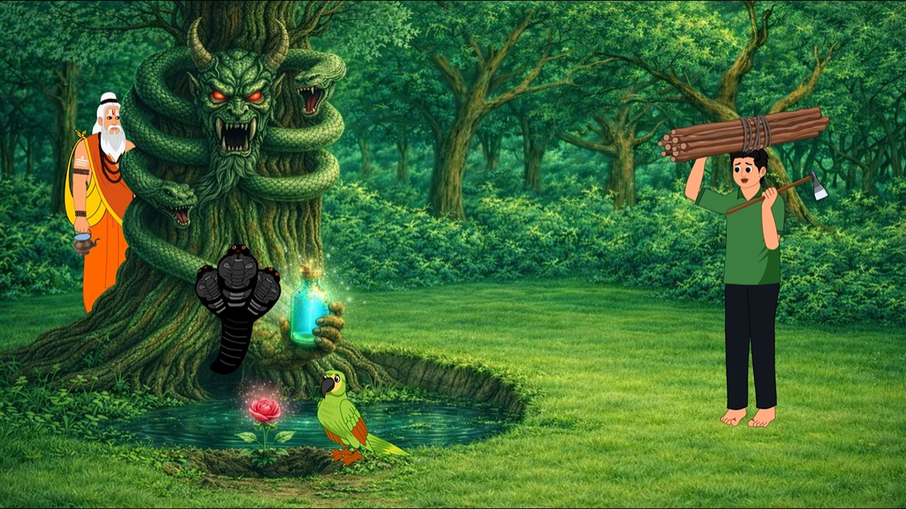 रहस्यमयी जंगल | Rahasyamayi Jungle  | Hindi Story | Hindi Kahaniya | Moral Stories | cartoon story