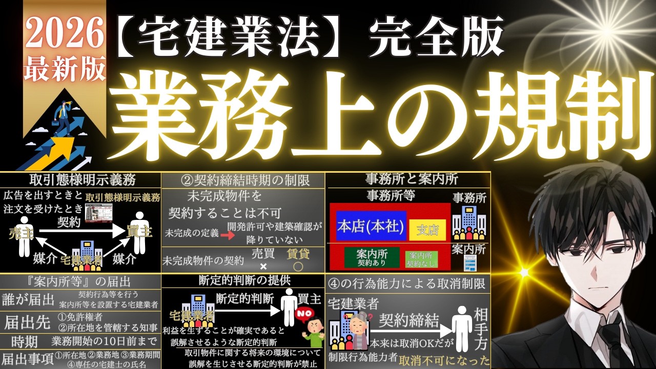 宅建試験【宅建業法】業務上の規制を完全解説