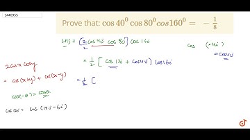 Prove that:  ltmath gt  ltmrow gt  ltmi gtcos lt/mi gt ltmsup gt  ltmrow gt  ltmn gt40 lt/mn g