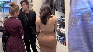 Kim Kardashian, her huge derriere and mother Kris Jenner doing shopping for North in paris