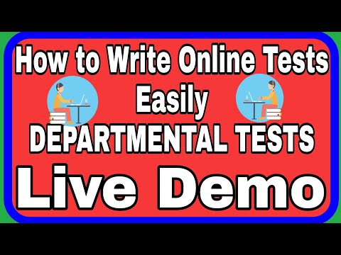 DEPARTMENTAL TESTS ONLINE EXAM DEMO