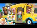 "🎶 The Wheels on the Animal Bus Go Round &amp; Round - Fun Nursery Rhymes for Kids! 🚌✨"