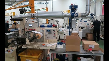 Lundberg Tech matrix waste extraction from AB Graphic Omega SR410 machine