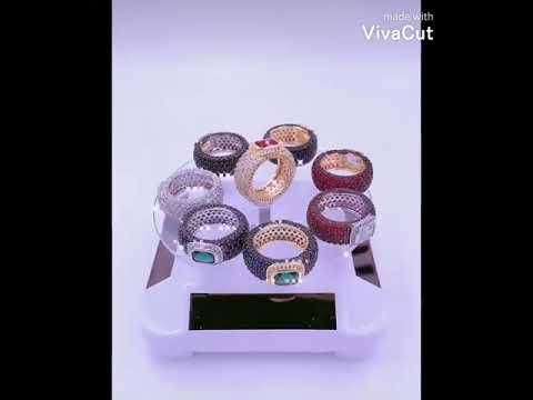 دبله لوكس عريضه مربعه داير ما يدور بفصوص زيركون المقاسات 17 18 19 20