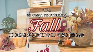 COZY FALL CLEAN & DECORATE WITH ME 2024 | RELAXING AUTUMN HOME TRANSFORMATION | DIY AGED VASE