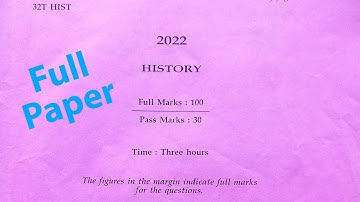 HS History Question Paper 2022 || AHSEC Full Question Papers 2022 ||