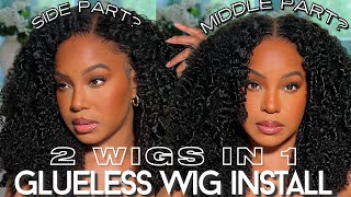 New! $169 Precut & PrePlucked AFRO KINKY CURLY Glueless Wig install for beginners FT CURLYME