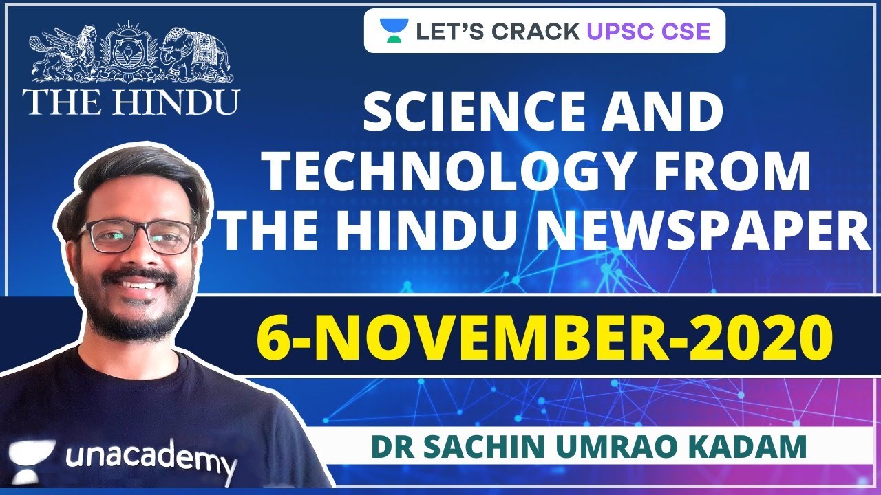 Science and Technology from The Hindu Newspaper 6November2020