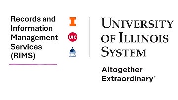 Introduction to Records Management at the University of Illinois