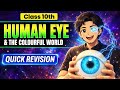 Human Eye & Colourful World | Class 10 Science Quick Revision | Hindi + English | 5 Minutes