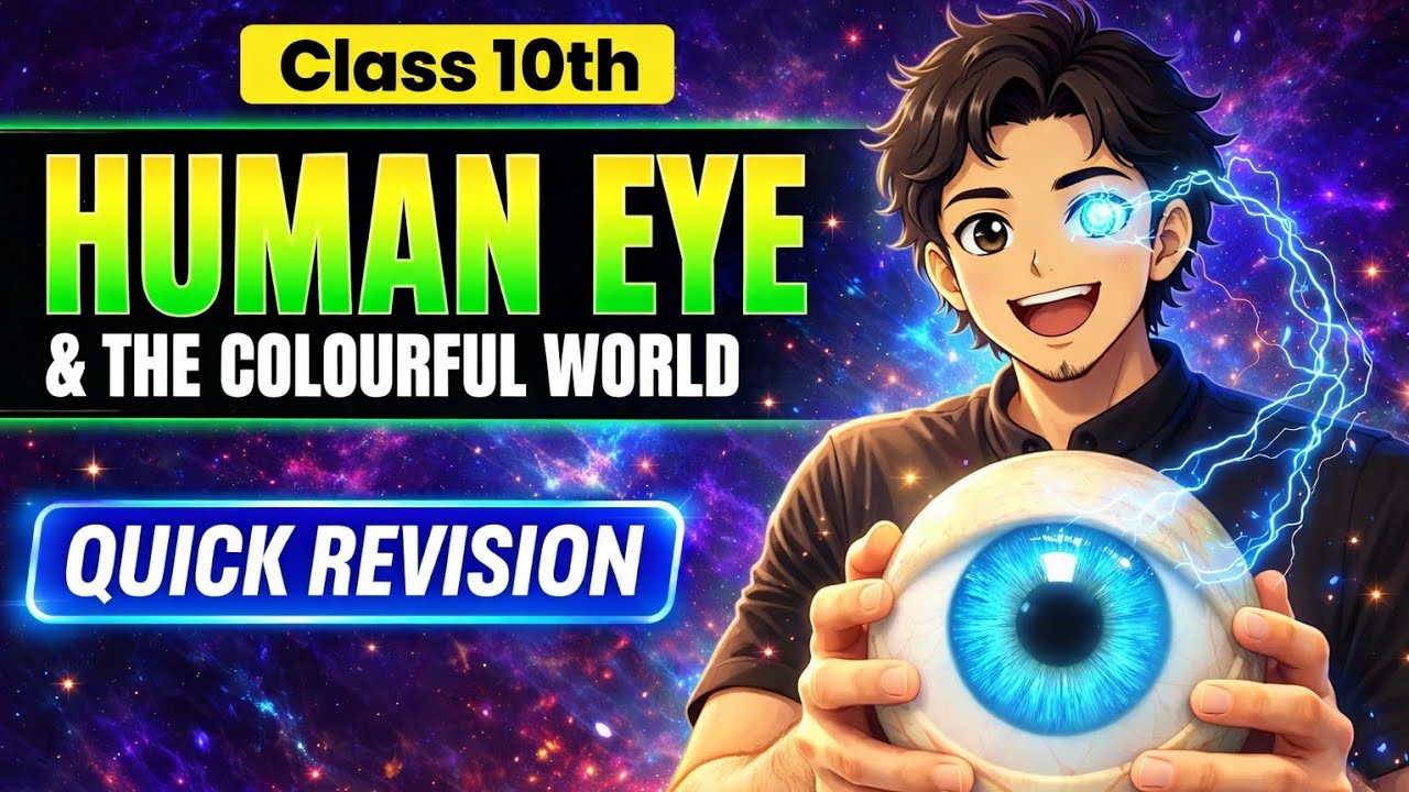 Human Eye & Colourful World | Class 10 Science Quick Revision | Hindi + English | 5 Minutes