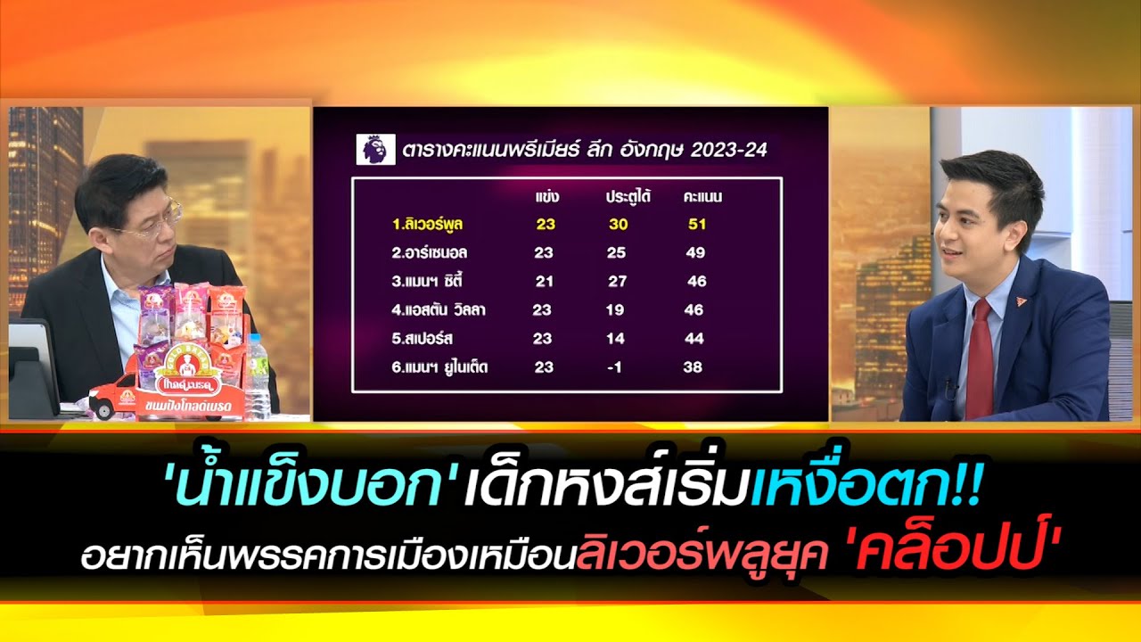 'น้ำแข็งบอก' เด็กหงษ์เริ่มเหงื่อตก!! อยากเห็นพรรคการเมืองเหมือนลิเวอร์พลูยุค 'คล็อปป์'