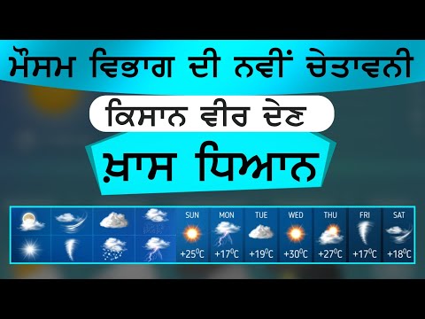 Weather forecast : ਮੌਸਮ ਵਿਭਾਗ ਦੀ ਨਵੀਂ ਚੇਤਵਾਨੀ | THE KHALAS TV