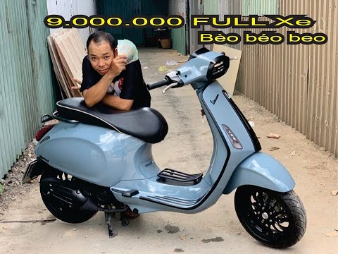 Tem xe vespa sprint xám xi măng  Nguyễn Decal  Chuyên Dán Keo Xe Design  Tem Xe Decal Tem Xe Nguyễn Decal