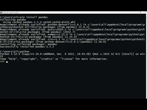 pandas install with pip
