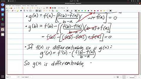 Fundamental Theorem of Calculus Video 1 - The Mean Value Theorem