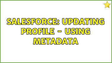 Salesforce: Updating Profile - using metadata