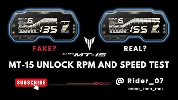 MT-15 unlock RPM and speed test || REAL? or FAKE? || Full Details || @aman_khan_mak #bike #bikelover