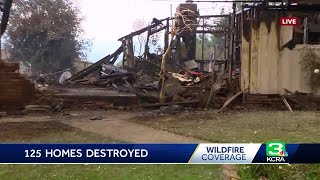 The destructive and deadly carr fire continued to grow friday as it
ripped through neithborhoods in west redding shasta county, destroying
at least 125 ho...