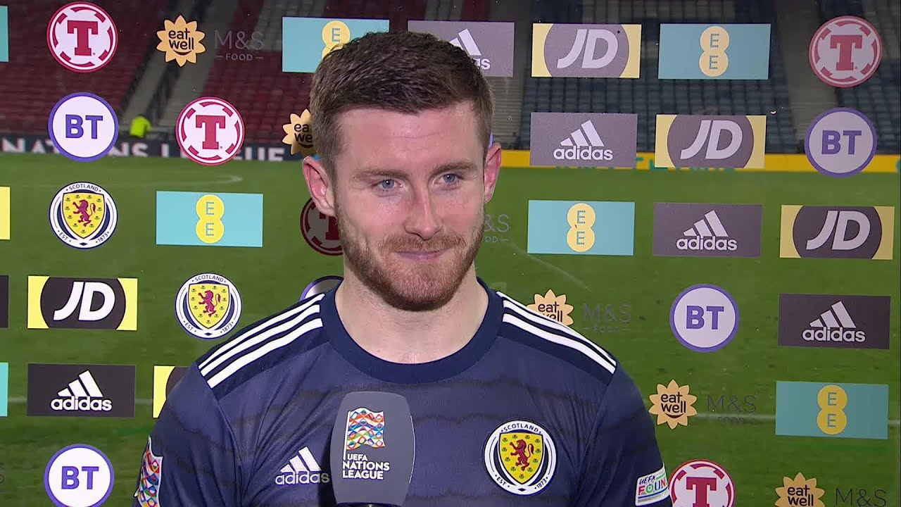 Austin Ralston Anthony Ralston is BEAMING after a fantastic full debut for Scotland ...