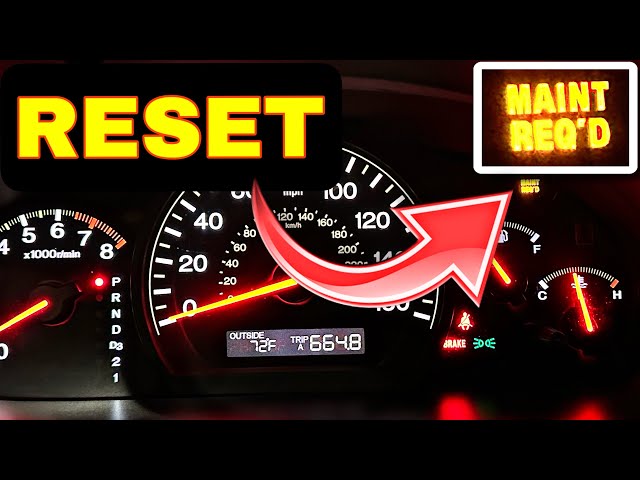 How To Turn Off Maintenance Light On 05 Honda Accord | Shelly Lighting