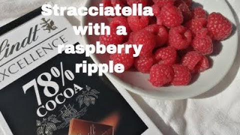 Stracciatella with a raspberry ripple