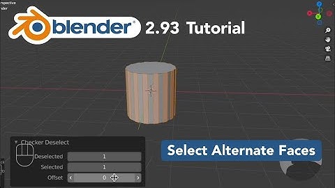 How to Select Alternate Faces in Blender 2.93