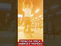 MUSCULAÇÃOTreino da terça feira.Ombros e trapézio.Fechando mais uma sessão de treino.#musculacao
