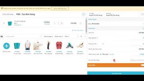 Tạo đơn giao hàng với khách hàng có sẵn trong POS của eTop.vn
