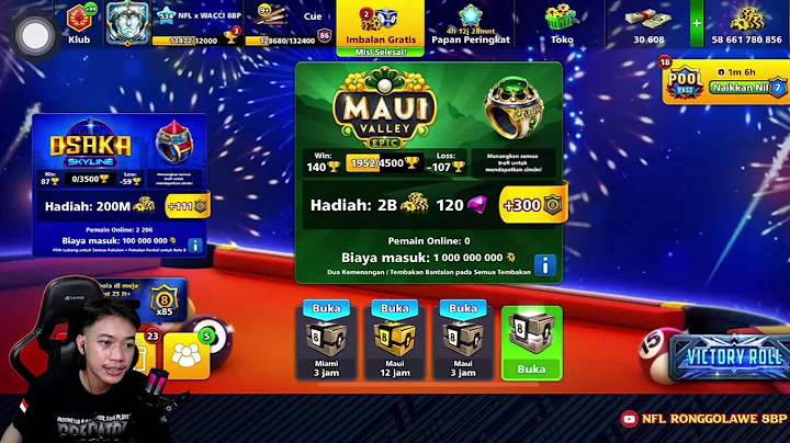 8 Ball Pool Trickshot 2B MAUI VALLEY EPIC 😎