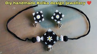 Diy handmade Kolka design jewellery making ❤️ Snigdha Das 🥰❤️#diy #diyjewellery #handmade #jewellery