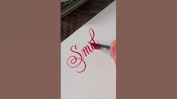 how to write letter Smile in  fancy writing#shorts #shortvideo #ytshort #calligraphy