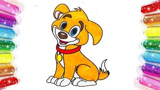 Cute Dog Coloring Drawing Dog Coloring pages For Kids Children Toddlers
