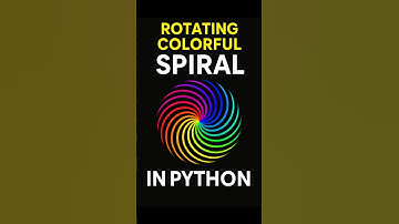 Mesmerizing rotating rainbow spiral made in Python! 🌈✨ #shorts #python #animation #coding