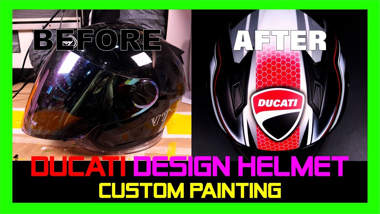 [Custom Painting] Let's put Ducati on the helmet. - YouTube