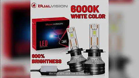 Dualvision H4 LED Headlight H7 H1 H11 H8 9005 HB3 9006 HB4 9012 HIR2 8 Discount 50%