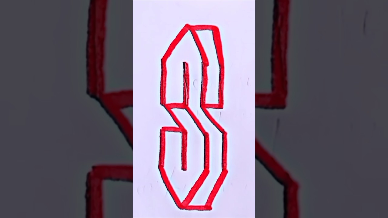 3d S letter art 🤗🤗 