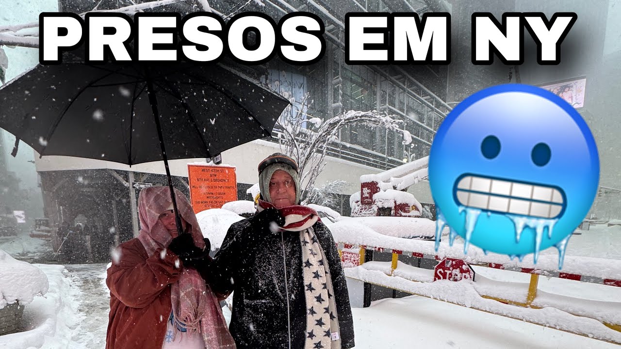 PRESOS EM NOVA YORK!!! #blizzard 🥶 