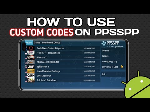 CÓDIGOS CHEATS FOR PPSSPP EMULATOR ANDROID/PC/PS/XBOX