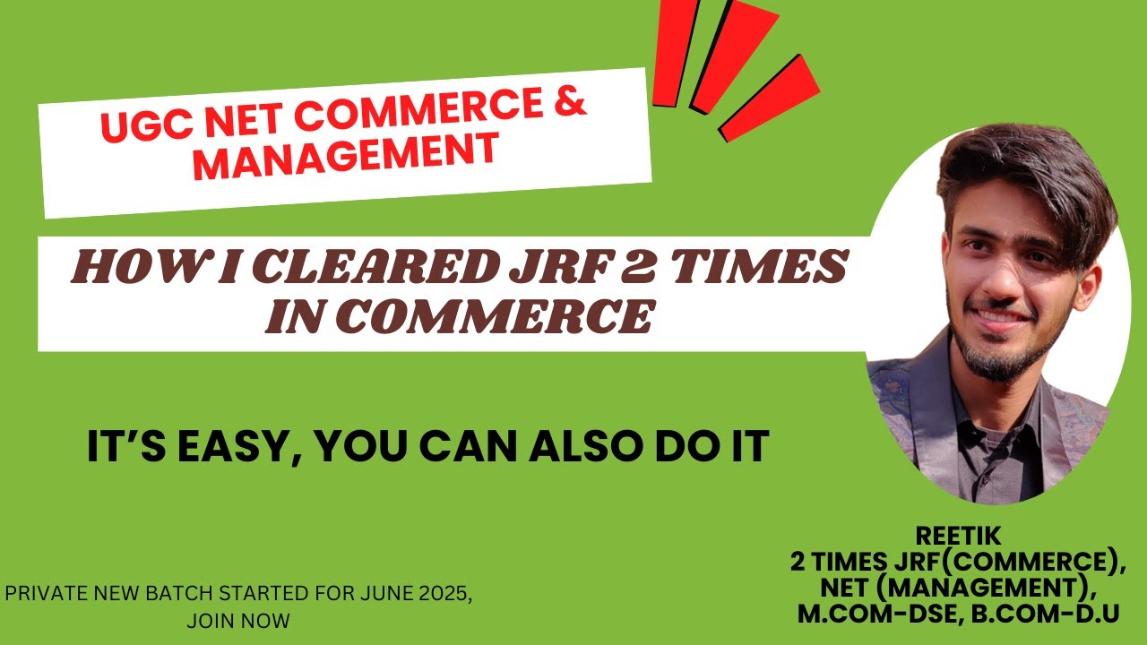 How I managed to Clear UGC NET JRF COMMERCE 2 times | UGC NET COMMERCE ...