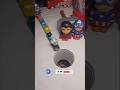 Marvel Avengers push robocar poli into pit #marvel #avengers #shorts