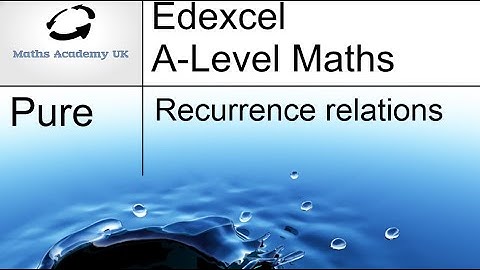 Recurrence relations