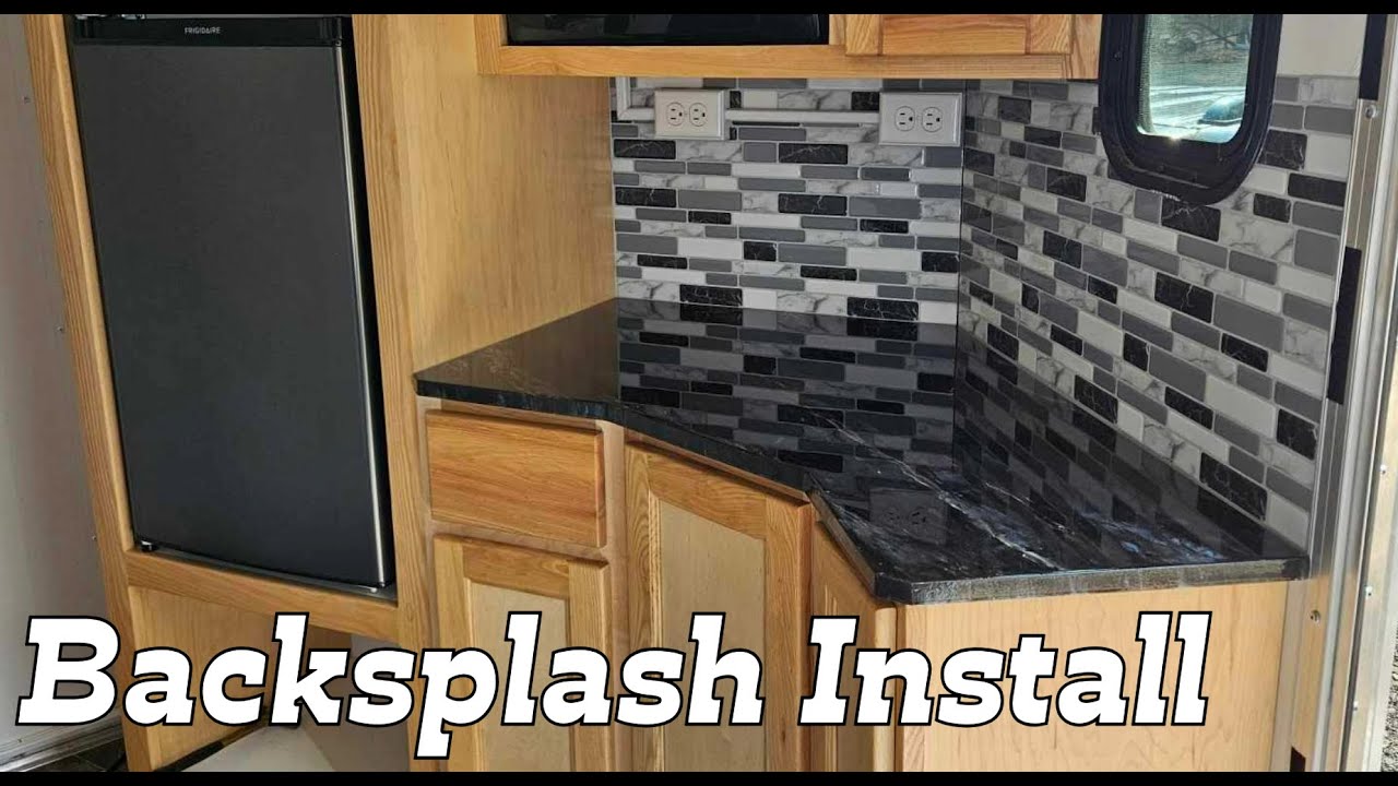 Cargo Trailer to Toy Hauler Conversion: Backsplash Install - YouTube