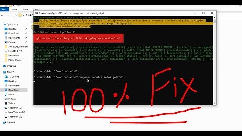 Composer is not recognized as an internal | Git was not found in your PATH skipping source download
