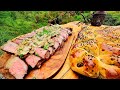 Steak cooked in butter I won&#39;t say anything more (ASMR, NATURE, CAMPING)