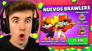 COMPRO Y MAXEO a *LARRY Y LOWRIE* NUEVOS 2 BRAWLERS en 1 | BRAWL STARS