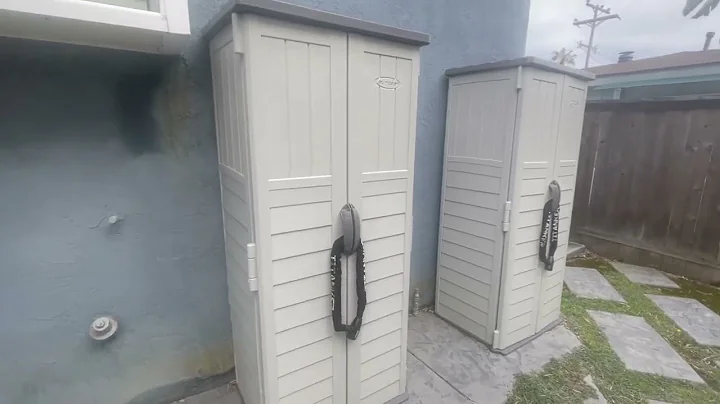 Suncast 22 Cubic Feet Resin Versatile Vertical Storage Shed Building Review